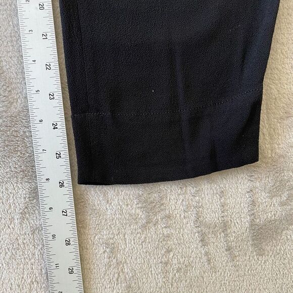 Helmut Lang Pleated Trouser Pants Women 2 Black Rayon Viscose Blend Relaxed Fit - Picture 8 of 14